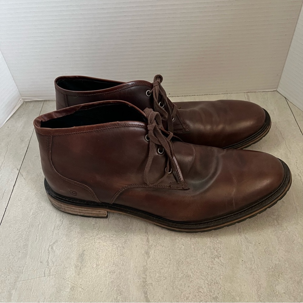 ANDREW MARC Woodside Chukka Boots Men's Size 12 M Brown Leather Retail $218